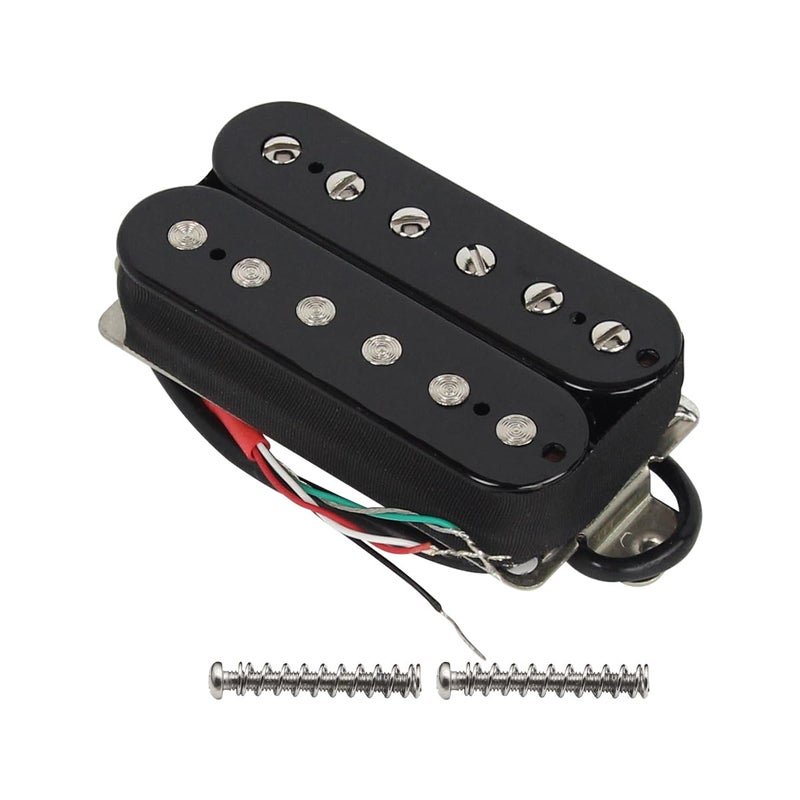 FLEOR Electric Guitar Pickup Double Coil Humbucker Pickups 50mm Ceramic Neck Pickup-Black - Image 1